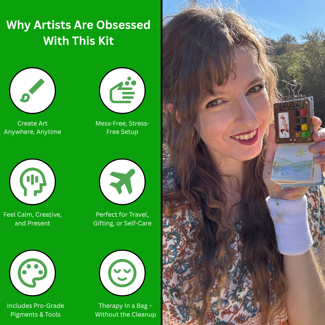 PocketArtist™ Watercolor Set – 8 Colors for Art & Travels