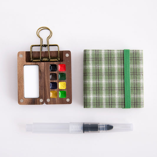 PocketArtist™ – Green Plaid (Wooden Palette)