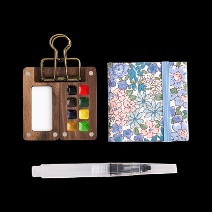 PocketArtist™ – Black Floral (Wooden Palette)