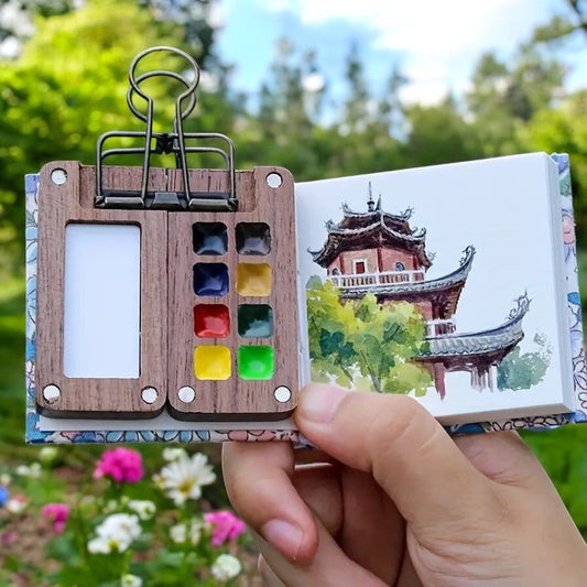 PocketArtist Watercolor Set, 8 Vivid Colors in Portable Travel Kit